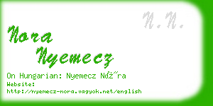 nora nyemecz business card